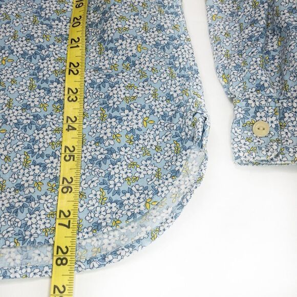 Ralph Lauren D&S Blue Floral Button Down Top Sz M - Picture 12 of 12